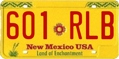 NM license plate 601RLB