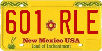 NM license plate 601RLE