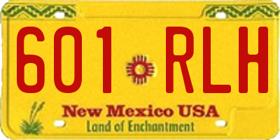 NM license plate 601RLH