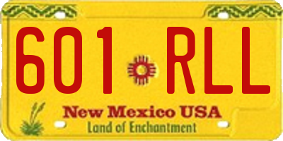 NM license plate 601RLL
