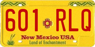 NM license plate 601RLQ