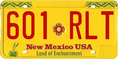 NM license plate 601RLT
