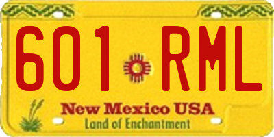 NM license plate 601RML
