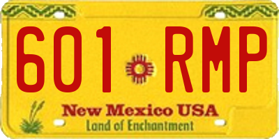NM license plate 601RMP