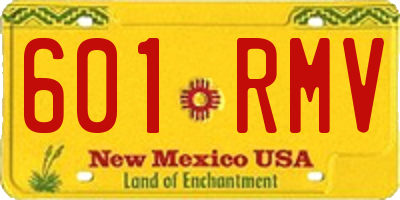 NM license plate 601RMV