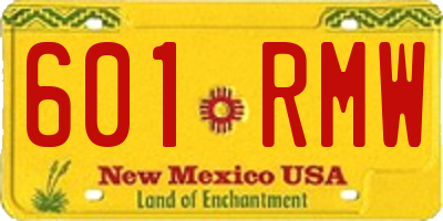 NM license plate 601RMW