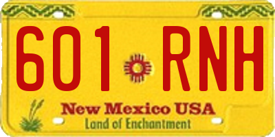 NM license plate 601RNH