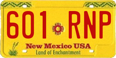 NM license plate 601RNP