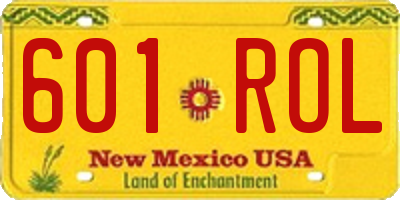 NM license plate 601ROL