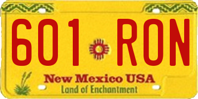 NM license plate 601RON