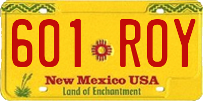 NM license plate 601ROY