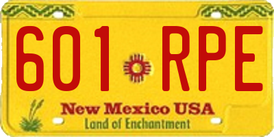 NM license plate 601RPE
