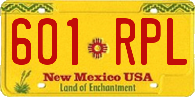 NM license plate 601RPL