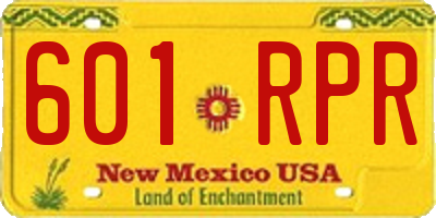 NM license plate 601RPR