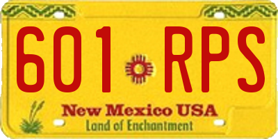 NM license plate 601RPS