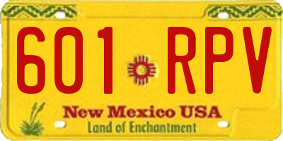 NM license plate 601RPV