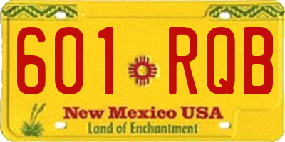 NM license plate 601RQB