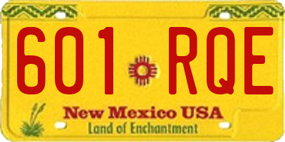 NM license plate 601RQE