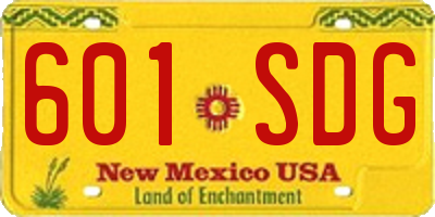 NM license plate 601SDG
