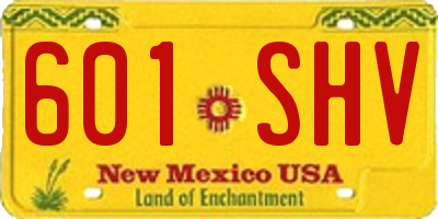 NM license plate 601SHV
