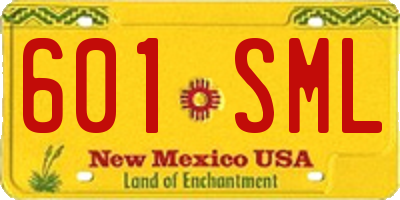 NM license plate 601SML