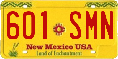 NM license plate 601SMN