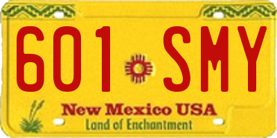 NM license plate 601SMY