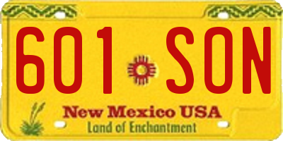 NM license plate 601SON