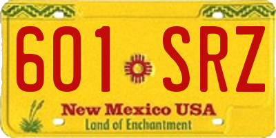 NM license plate 601SRZ