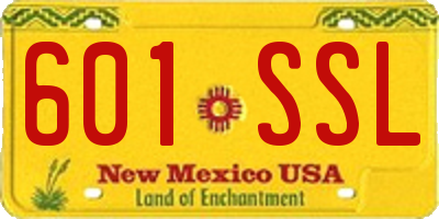 NM license plate 601SSL