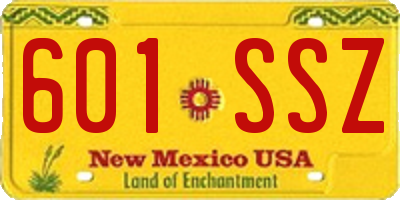 NM license plate 601SSZ