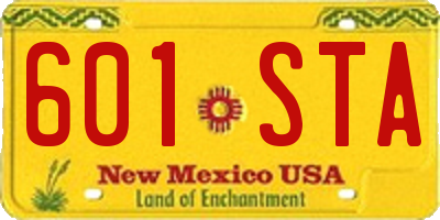 NM license plate 601STA