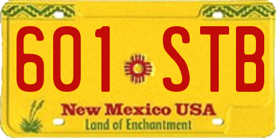 NM license plate 601STB
