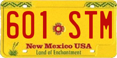 NM license plate 601STM