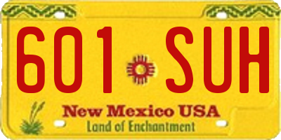 NM license plate 601SUH