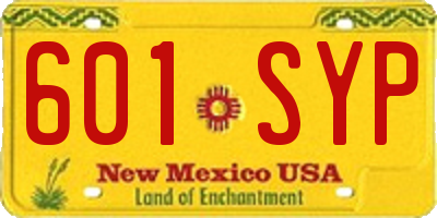 NM license plate 601SYP