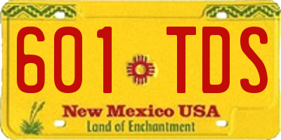 NM license plate 601TDS
