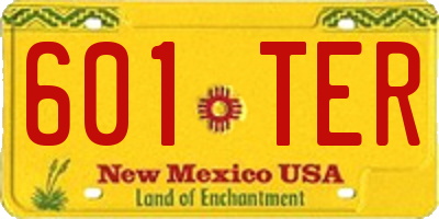 NM license plate 601TER