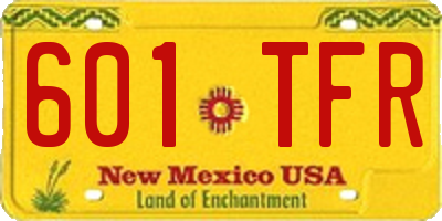 NM license plate 601TFR