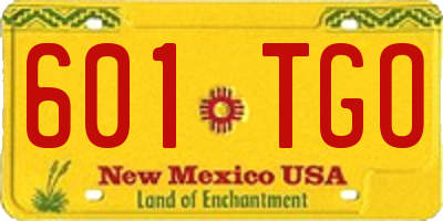 NM license plate 601TGO
