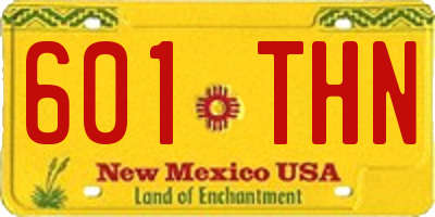NM license plate 601THN
