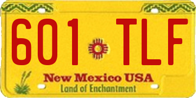 NM license plate 601TLF