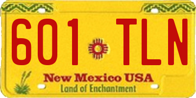 NM license plate 601TLN