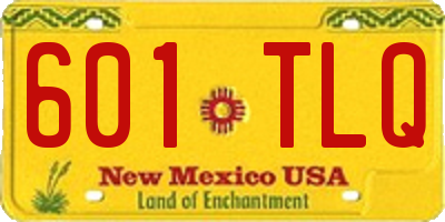 NM license plate 601TLQ