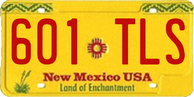NM license plate 601TLS