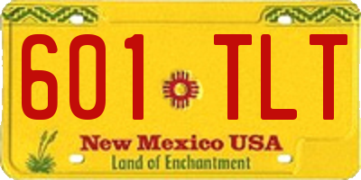 NM license plate 601TLT