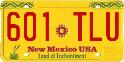 NM license plate 601TLU