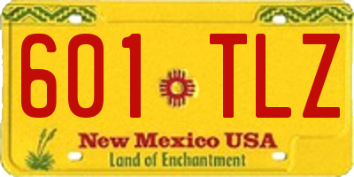NM license plate 601TLZ