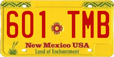 NM license plate 601TMB