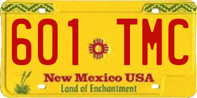 NM license plate 601TMC